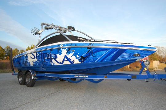 Custom Fishing Boat Wrap for Sponsors